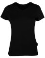 Dames T-shirt V HRM Luxury V-Neck Tees Zwart